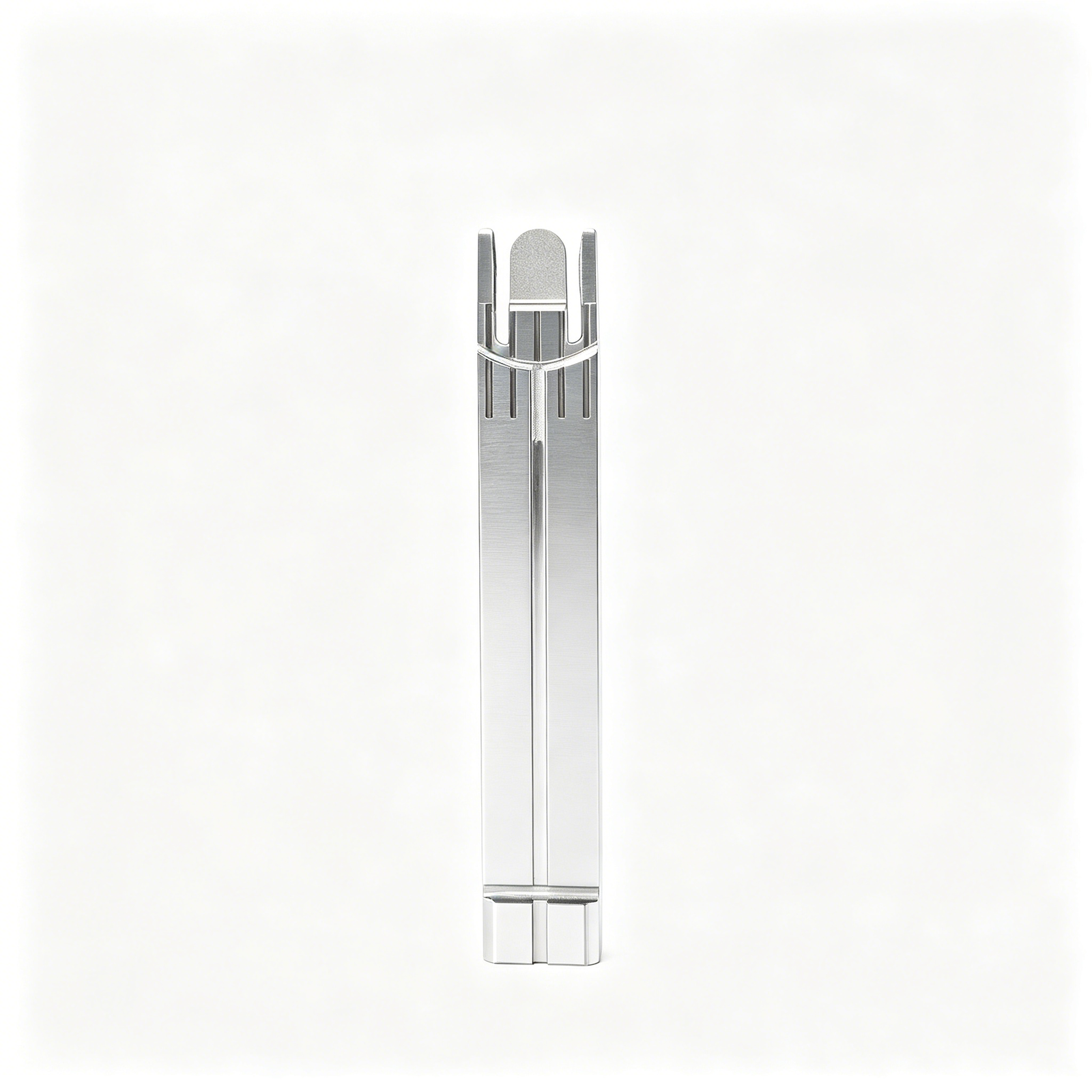 Slender metal mold component with a shaped upper profile