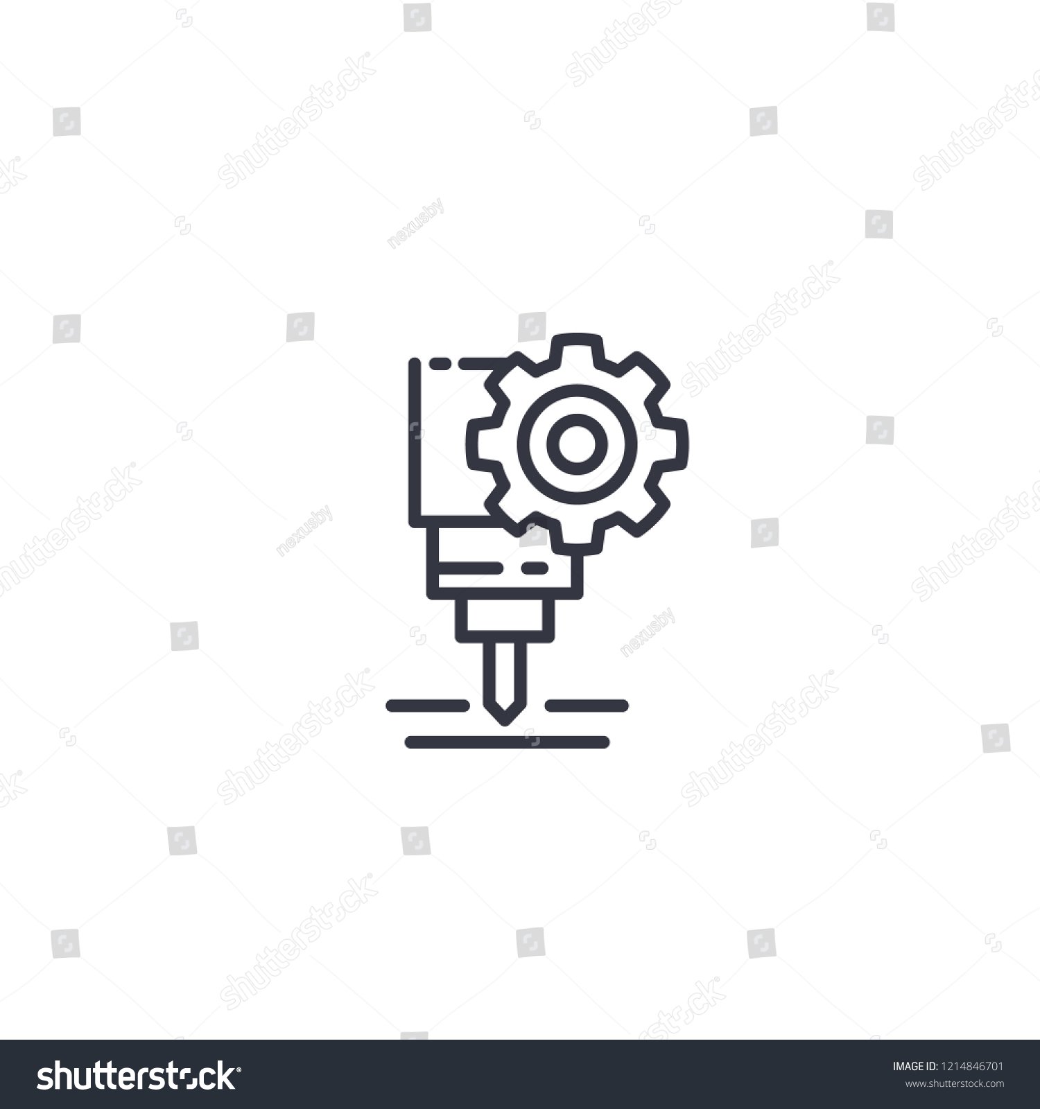 Precision machining services icon graphic