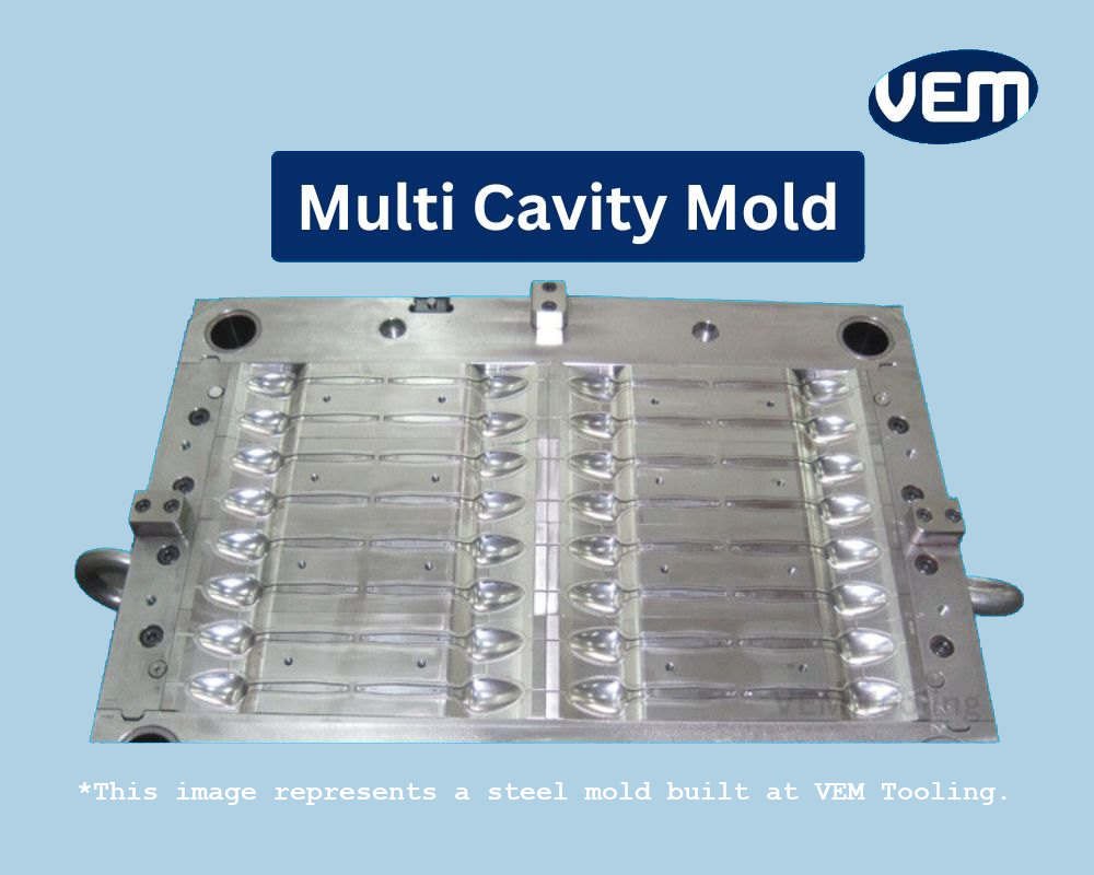 Precision mold component for multi-cavity injection tooling