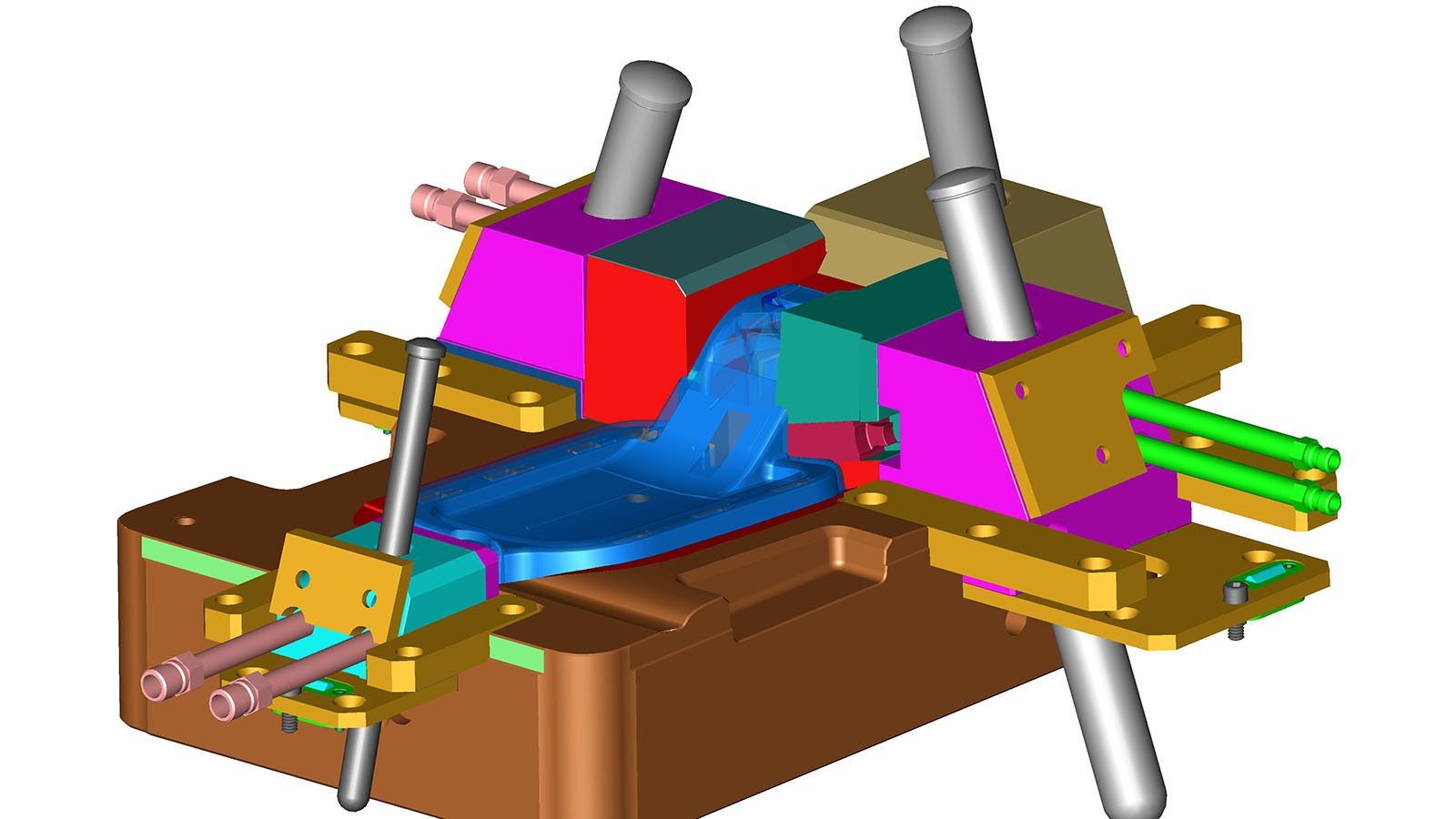 Precision slider and lifter mold component